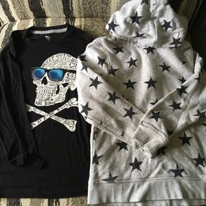 Boys lightly used hoodie and Long Sleeve Tee